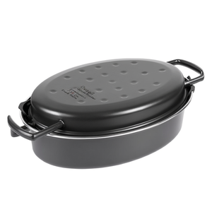 Asador Ovalado para Ganso de 7.5 L y 38 cm, Esmaltado en Negro Mate - Product Image 2