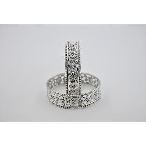 Pulseras de Plata 925 con Patrón Floral, Estilo Vintage, Joyería para Uso Diario de Mujer - Product Image 2