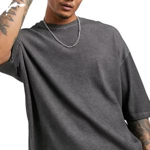 Venta al por mayor hombres camiseta Streetwear Hip Hop Oem alta calidad pesado camiseta media manga caída hombro hombres camisetas de gran tamaño - Product Image 1