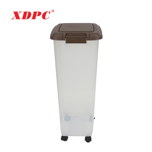 Caixa de Armazenamento de Ração para Animais de Estimação de Plástico 10L/25L/35L com Rodas, Recipiente Hermético para Alimentos - Product Image 5