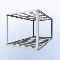 Structure de maison conteneur économique en kit, squelette en acier détachable pour usage bureautique, design moderne, économie de frais de transport