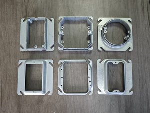 Chúng tôi thép mạ kẽm 4-inch vuông báo cháy hộp điện hàn 2-1/8-inch sâu màu đỏ Điện hộp kim loại nâng lên ổ cắm hộp - Product Image 6