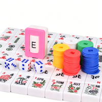 En gros Accessoires de Mahjong Américain : Jetons en plastique, Marqueurs de vent, Plateau pour 3 dés, Jeton de croupier, Jeu de casino, Ensemble 4 joueurs