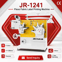 Imprimante flexographique à grande vitesse JR-1241 pour étiquettes textiles, 70 m/min, largeur 140 mm, machine d'impression flexo pour étiquettes de soin des vêtements tissées
