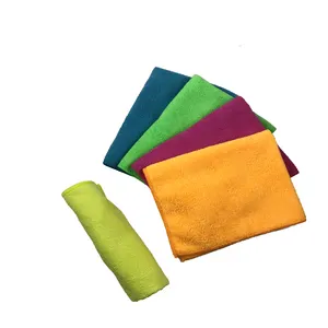 Customized size 200-300gsm microfiber cleaning cloth free sample home glass wipe cleaning cloth microfiber car wash cloth