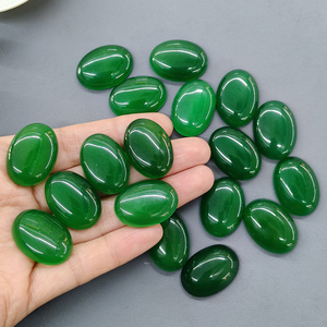 <span class=keywords><strong>Pietra</strong></span> Naturale di Cristallo all'Ingrosso, Cabochon in <span class=keywords><strong>Agata</strong></span> <span class=keywords><strong>Verde</strong></span> Ovale/Rotondo/a Goccia per Creazione di Gioielli Fai-da-Te - Product Image 1