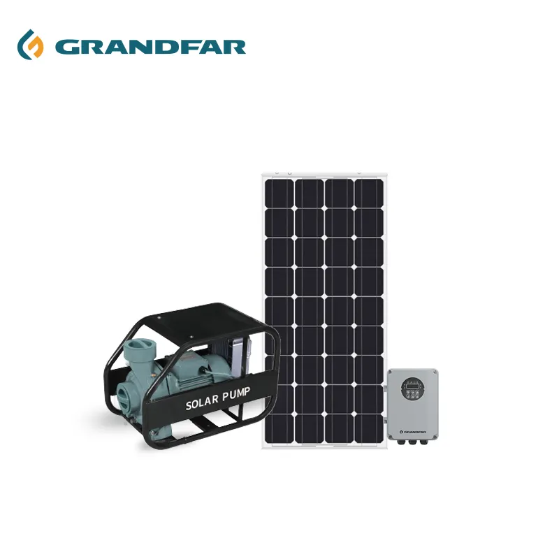 GRANDFAR High Quality Solar Water Pump For Farm Irrigation System Borehole Pond DC Solar Surface Water Submerged Pump