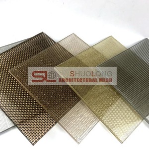 SHUOLONG Decorative Glass Art Mesh&Laminated Glass Metal Mesh