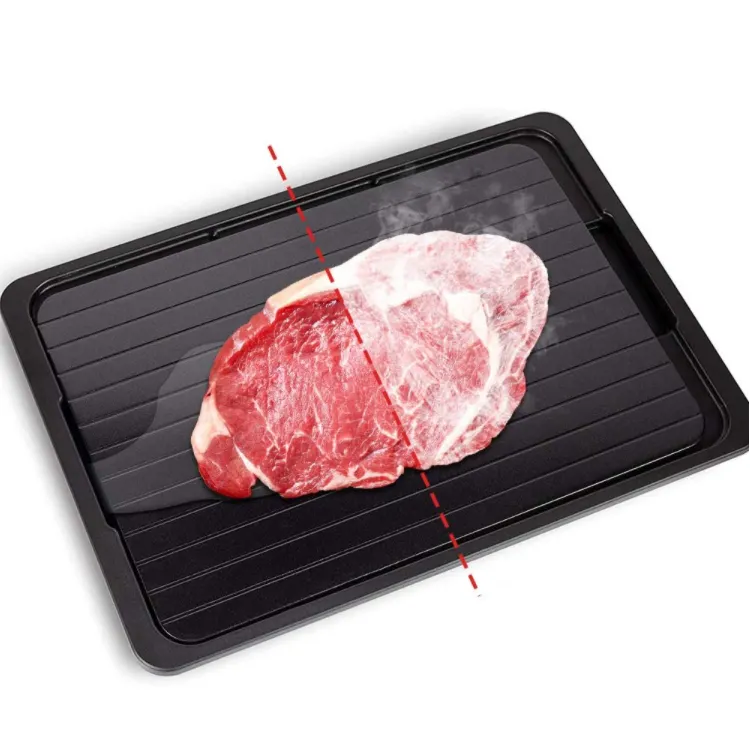 Defrosting Tray - Premium Quality Defrost Tray Extra Thick Ultimate Rapid Thaw For Frozen Foods Meat Chicken Fish Dishwasher
