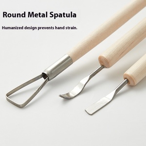 Kit de 3 outils de bricolage en argile pour la sculpture de <span class=keywords><strong>poterie</strong></span> en polymère pour sculpter la céramique Fournitures d'art Public cible Amateurs - Product Image 4