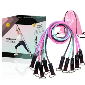 Wholesale Fitness Workout Exercise Bands Pull Rope Peach Resistance Bands Set