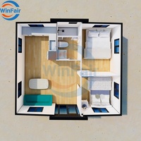 Maison conteneur scandinave préfabriquée extensible WinFair 2 chambres, conteneurisé pour villa auto-construite / habitation résidentielle