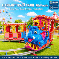 Train électrique sur rail à thème éléphant pour enfants, équipement de divertissement pour centres commerciaux, parcs d'attractions et fêtes foraines, à vendre