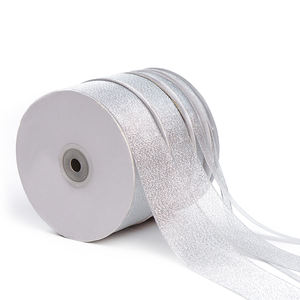 <span class=keywords><strong>Cinta</strong></span> decorativa de pana para regalo de Navidad, brillante, plata, rojo, dorado, brillante, de satén, personalizado, lazos - Product Image 4