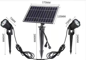 ソーラーパワーガーデンウォールライトIP65アルミニウムボディRGBカラーパティオランドスケープバッテリーDC23 4 56セットオプション - Product Image 3