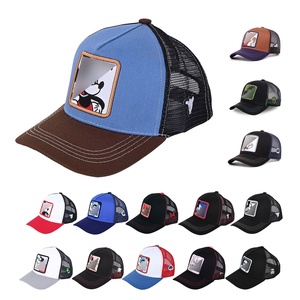 Gorra de camionero estilo americano de 6 paneles con visera ancha, diseño de pato de dibujos animados Hip-Hop Anime, ajustable, de tela de malla, transpirable y con protección solar. - Product Image 2
