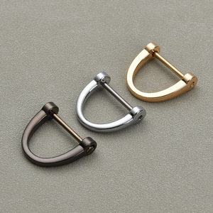 D-Nhẫn Với Vít Còng Móng Ngựa U Hình Dạng Vòng Chìa Khóa Tự Làm Da Xe Keychain Số Lượng Lớn Thủ Công Ví Phụ Kiện Vòng Chìa Khóa Móc Chìa Khóa - Product Image 1