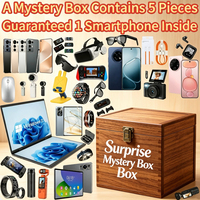 Boîte mystère électronique garantie avec smartphone inclus (5 pièces) - Tablette, bague connectée, lunettes VR, humidificateur, support de téléphone