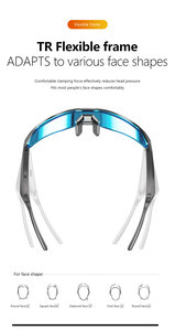 Lunettes de soleil intelligentes à charge rapide Type-C, Bluetooth 5.3, audio sans fil, verres dégradés UV400, pour course à pied et pêche en extérieur - Product Image 3