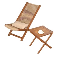 Chaise longue pliante d'extérieur, ensemble table et chaise pour balcon, nouveau style chinois, chaise de loisirs en rotin, robuste, imperméable et pliable