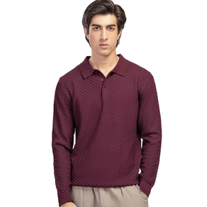 Suéter de Punto para Hombre, Transpirable, Antiarrugas, Corte Slim, Estilo Cardigan, Manga Larga, Otoño, Poliéster/Algodón, Venta al Por Mayor - Product Image 1