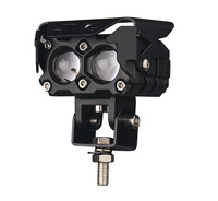 Phare LED de moto, mini feux de route avant, projecteurs externes multicolores en alliage d'aluminium, kit de modernisation