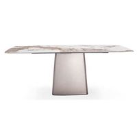 Meubles de salle à manger de design moderne italien de luxe, base en métal laiton antique, table à manger en marbre Arketipo Icon