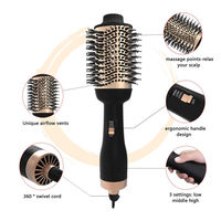 Sèche-cheveux, lisseur et styler 3 en 1 MK-318 1200W en céramique, brosse à air chaud électrique rotative pour volumiser les cheveux