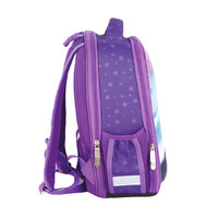 Sac à dos scolaire rigide unisexe pour filles et enfants, motif chat violet Haslor, design ergonomique, fermeture éclair, fabrication OEM