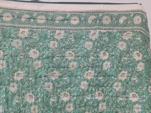 Ensemble de literie indien Jaipuri fait à la main imprimé bloc de couette motif floral réversible voile de coton Razai pour hôtel usage domestique - Product Image 5