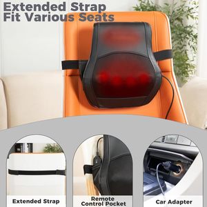 Eveekon <span class=keywords><strong>2026</strong></span> Cojín de Masaje Eléctrico para Espalda, Almohada de Masaje Inalámbrica para Silla de Coche y Uso Doméstico para Aliviar el Dolor - Product Image 4