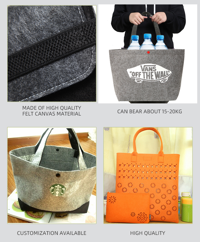 Modern Novel Design Felt Shopping Bag Felt Gift Bag Felt Bag Shopping