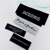 Étiquettes tissées personnalisées pour vêtements, prix d'usine, logo et nom de marque personnalisés, étiquettes imprimées pour vêtements, étiquettes tissées personnalisées pour vêtements