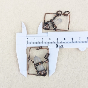 <span class=keywords><strong>Pendentif</strong></span> en pierre naturelle <span class=keywords><strong>Pendentif</strong></span> en cristal blanc rectangulaire en bronze soudé, prisme hexagonal <span class=keywords><strong>Pendentif</strong></span> en pierre <span class=keywords><strong>pépite</strong></span> à pointe de quartz clair - Product Image 3