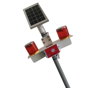 Feu de signalisation solaire LED LH7904KJ, rouge, en aluminium, installation fixe, lampe d'avertissement de circulation - Product Image 4