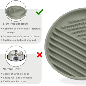 Top Sellers Silicone Slow Feeder <strong>Dog</strong> <strong>Bowl</strong> Suction Cups Waterproof Pet Feeding Mats with High Lips with <strong>Dog</strong> <strong>Bowl</strong> <strong>Set</strong> - Product Image 2