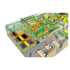 Terrain de jeux intérieur personnalisé aventure en forêt cadre d'escalade en bois sûr, cabane dans les arbres, toboggan pour jardin, centre de jeu commercial - Product Image 6