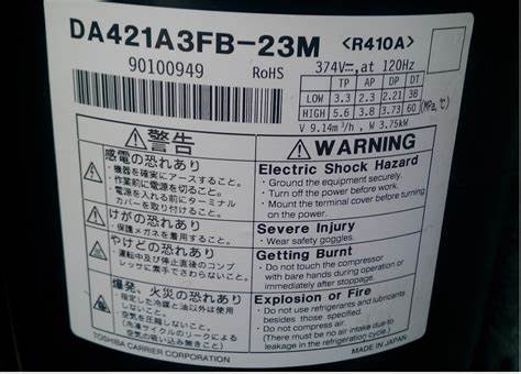 R410A GMCC DC Toshibia Inverter Compressor DA421A3FB-23M