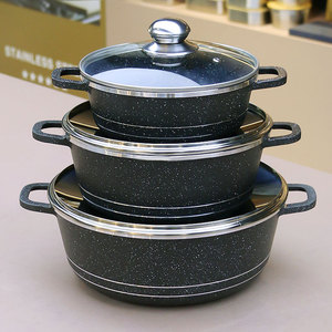 Set di Pentole Antiaderenti in Alluminio da 20/24/28cm, 6 Pezzi, Casseruola e Pentola Olandese - Product Image 1