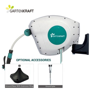 GARTENKRAFT Enrouleur de <span class=keywords><strong>tuyau</strong></span> <span class=keywords><strong>d</strong></span>'<span class=keywords><strong>arrosage</strong></span> de jardin rétractable <span class=keywords><strong>automatique</strong></span> avec connecteur extérieur en PVC de 20 m - Product Image 3