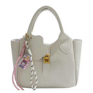 Korean Style Single Shoulder Crossbody <b>Bag</b> <b>Women's</b> New Trendy Fashion Versatile Handheld Bucket <b>Bag</b> Durable PU Material - Product Image 6