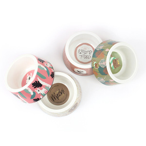 Decorative <strong>Round</strong> Melamine Cat <strong>Dog</strong> Food Water Feeder Pet <strong>Bowl</strong> - Product Image 5
