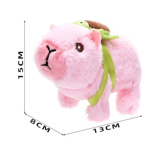Muñeco de Peluche Eléctrico de Capibara de Dibujos Animados para Niños, Juguete Suave Antiestrés con Sonido al Caminar, Juguete de Peluche de Capibara B-5697 - Product Image 5
