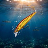 KAIDA Sinking Minnow Balıkçılık Yemi 80mm 10g Sert Yem 3D Gözlü Üçlü Kancalı Levrek Turna Uzun Atış için