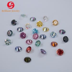 Venta al por mayor 6,5mm champán rojo a negro suelto a granel piedra preciosa Venta caliente moissanita diamante en varios colores - Product Image 6