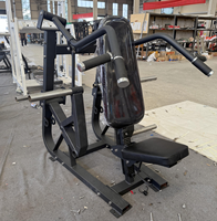 Machine à presser les épaules réglable, à charge libre, pour bras indépendants unilatéraux, avec siège ergonomique et 4 supports de poids, pour entraînement commercial