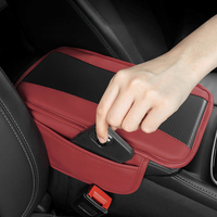 Coussin d'accoudoir de console centrale en cuir carbone, coussin d'accoudoir de voiture avec poche latérale de rangement ergonomique, pour BMW Toyota Honda