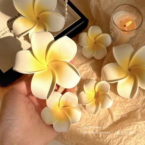 Fresh Style Artificial Plumeria Hair Clips, Cute Flower Hairpins for Travel & Vacation, Perfect <b>Beach</b> Hair <b>Accessories</b> - Product Image 2