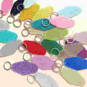 X48 <b>Custom</b> Plastic Hotel <b>Keychain</b> Tags Cute Glitter Diy Acrylic Blank Motel <b>Keychain</b> - Product Image 1
