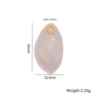 Pendentifs Breloques Géométriques Polies en Forme de Goutte pour Bijoux DIY Personnalisés, en Cristal Naturel (Œil de Tigre, Quartz Rose, Lapis Lazuli, Onyx, Opale)